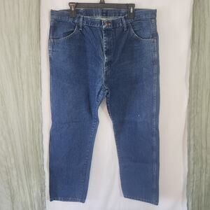 Rustler Men's Denim Jeans 40x30 Blue Straight Medium Work 100 Cotton Regular